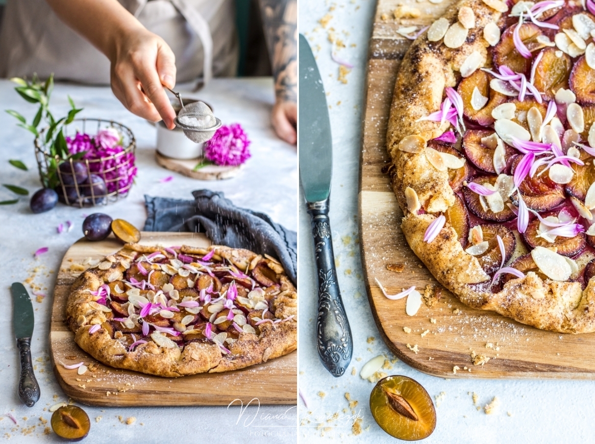 tarta rustykalna ze sliwkami fotografia kulinarna rzeszow 3 - Tarta rustykalna ze śliwkami i migdałami