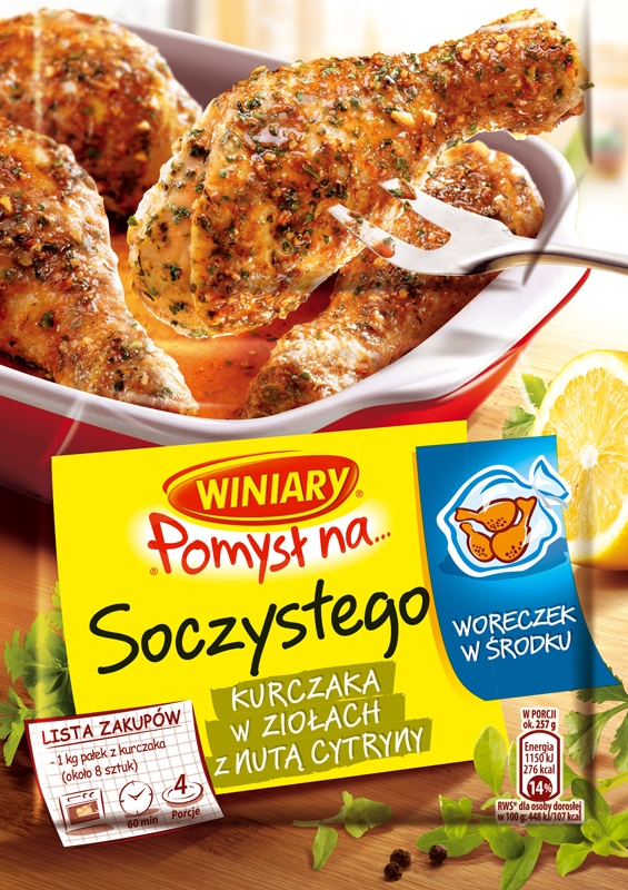 winiary pomysl na soczystego kurczaka w ziolach z nuta cytryny - Wyniki konkursu z WINIARY