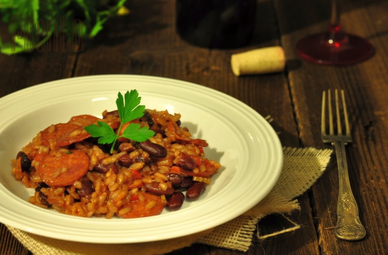 risotto z chorizo1 - Risotto z chorizo i fasolą