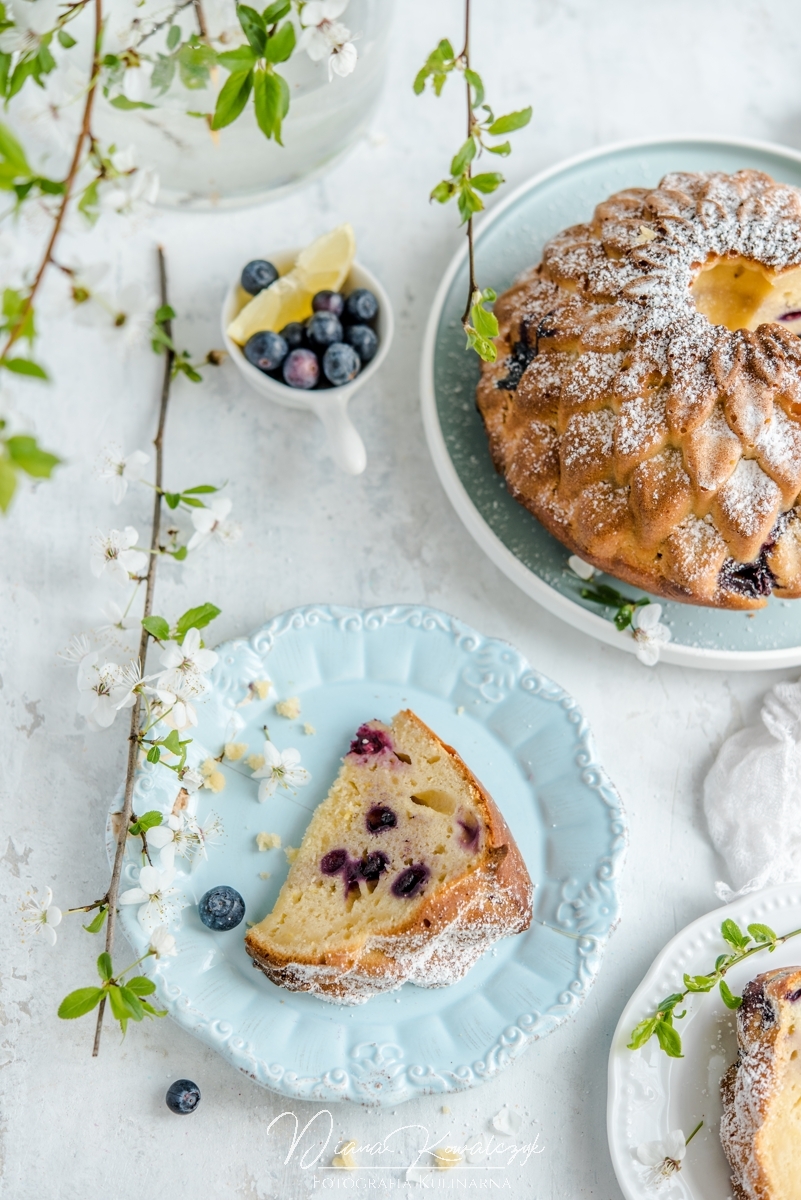 cytrynowa babka z borowkami 7 - Cytrynowa babka z borówkami