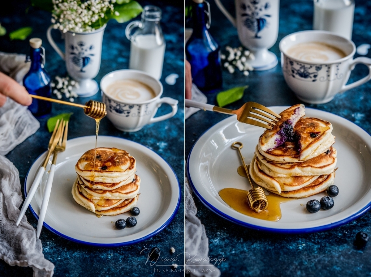 pancakes z borowkami - Najlepsze pancakes z borówkami