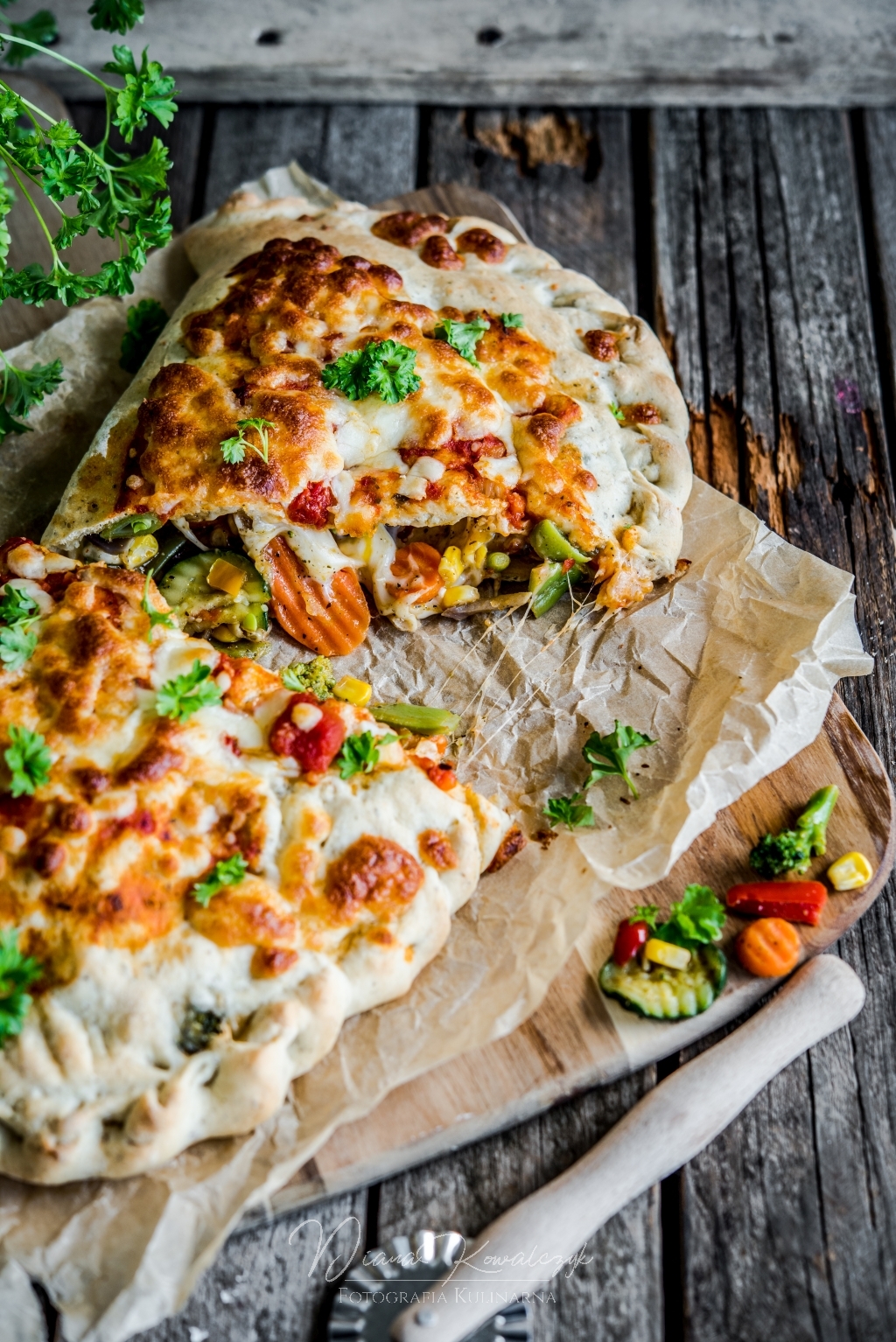 calzone z warzywami i mozzarella 3 - Calzone z warzywami i mozzarellą
