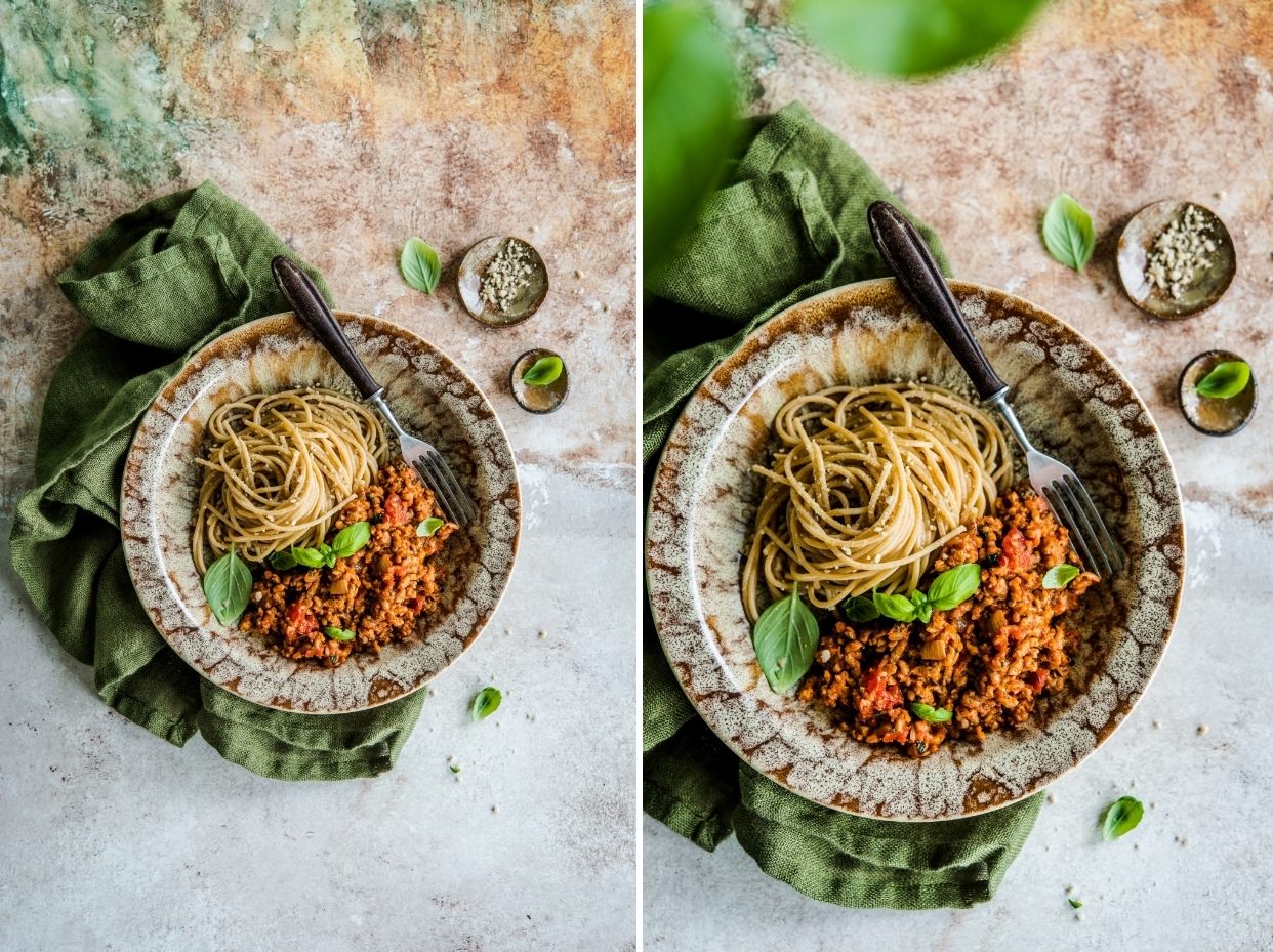 spaghetti z weganskim sosem bolognese przepis weganskie mieso 1 - Spaghetti z wegańskim sosem bolognese