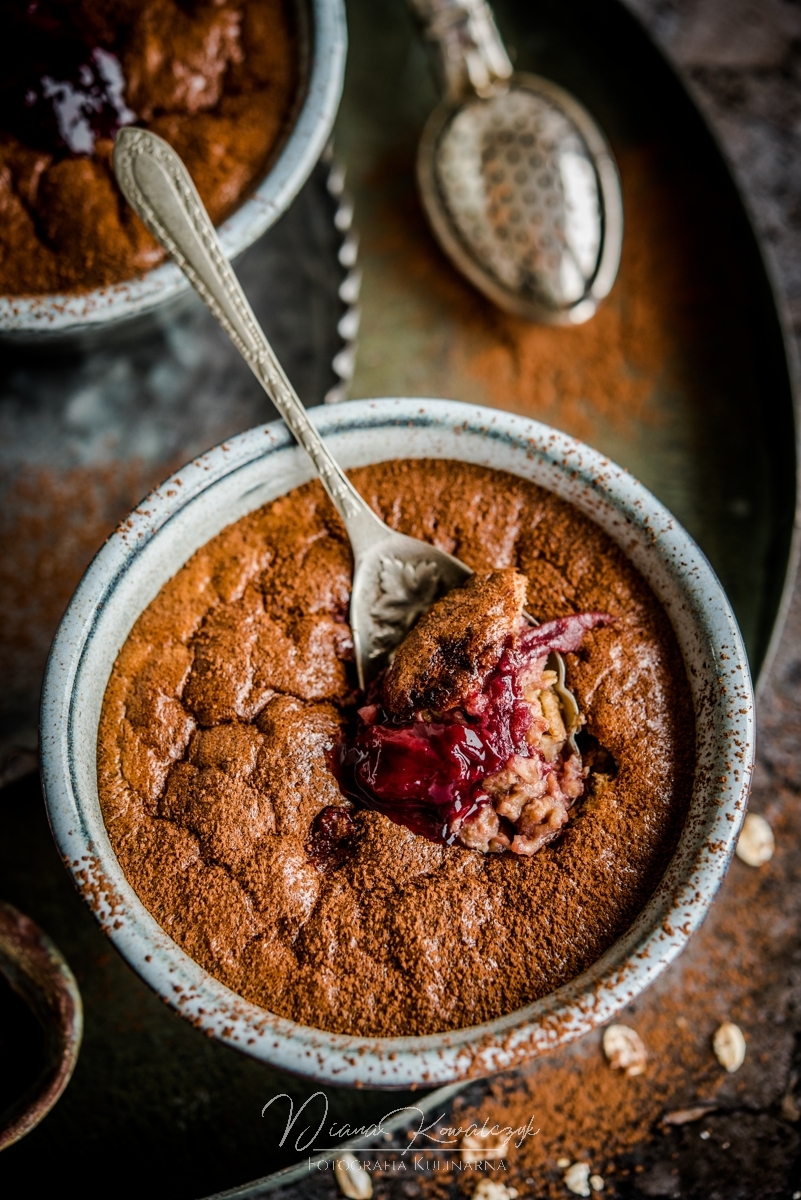 kakaowy pudding owsiany z konfitura wisniowa 5 - Kakaowy pudding owsiany z konfiturą wiśniową