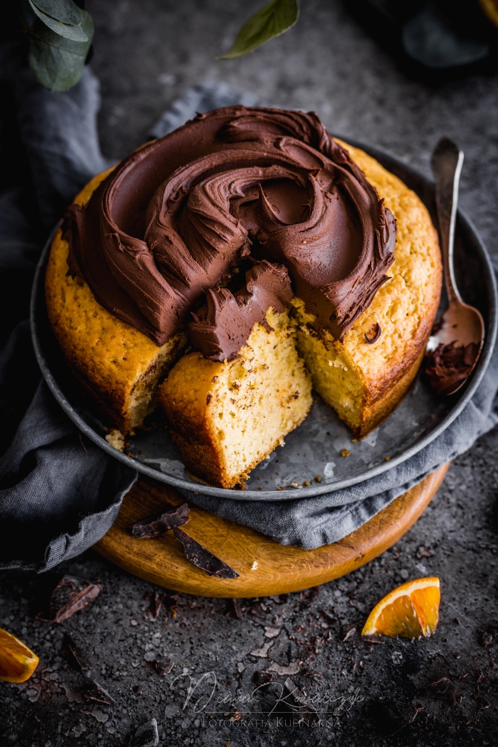 ciasto pomaranczowe z kremem czekoladowym diana kowalczyk fotograf kulinarny tarnobrzeg 2 - Ciasto pomarańczowe z kremem czekoladowym