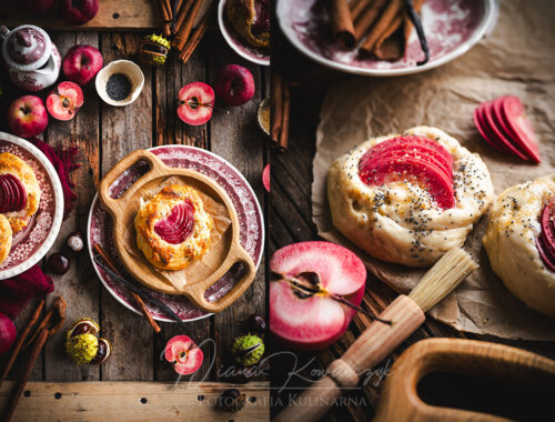 Mleczne drożdżówki z cynamonowym budyniem i jabłkami - (drozdzowki) mleczne drozdzowki z cynamonowym budyniem i jablkami jesienne drozdzowki 1 500x380 - Mleczne drożdżówki z cynamonowym budyniem i jabłkami
